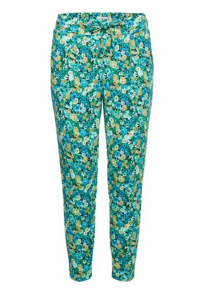 blue green multi flower aop