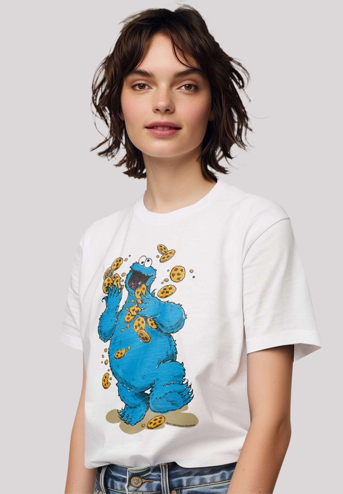футболка Sesamstraße Cookie Monster Cookies Everywere