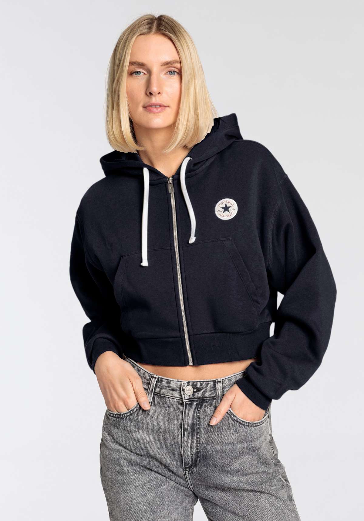 Толстовка »WOMEN`S CONVERSE RETRO FULL-ZIP HOODIE«