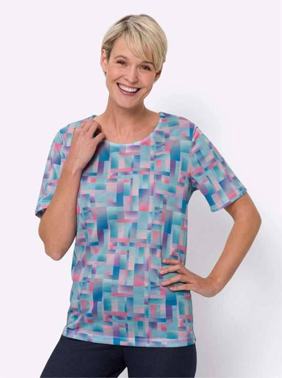 бирюзовый-лаванда-с рисунком