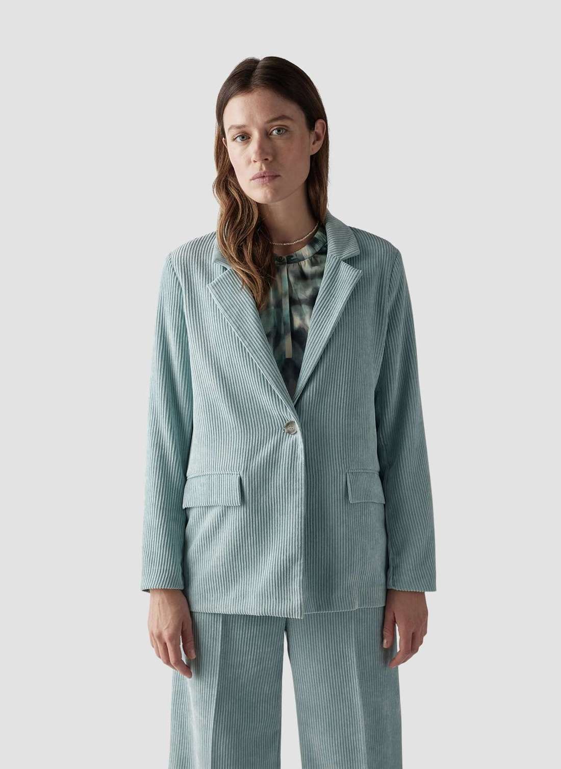 Пиджак-пиджак Cord-Blazer in sanftem Grün