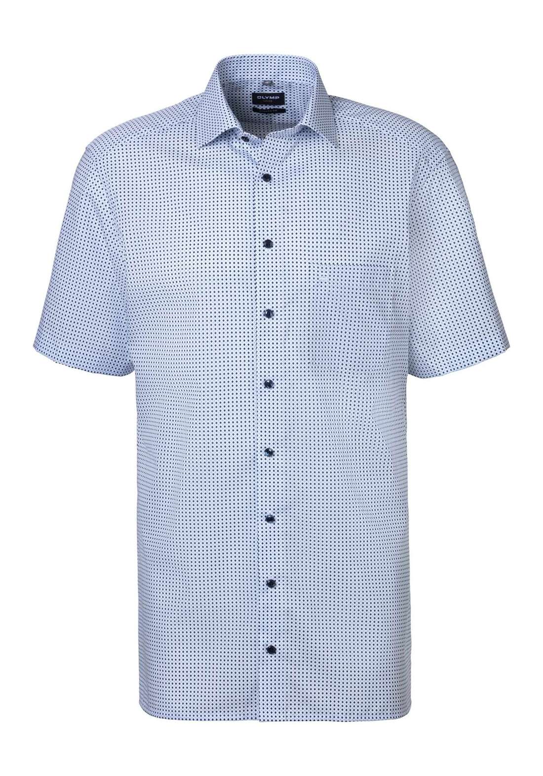 Рубашка с короткими рукавами и модным узором. Luxor modern fit