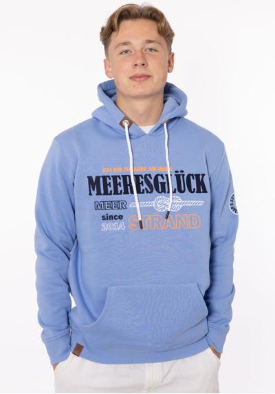 Худи с вышивкой на рукаве и капюшоне. "Meeresglück" Herren