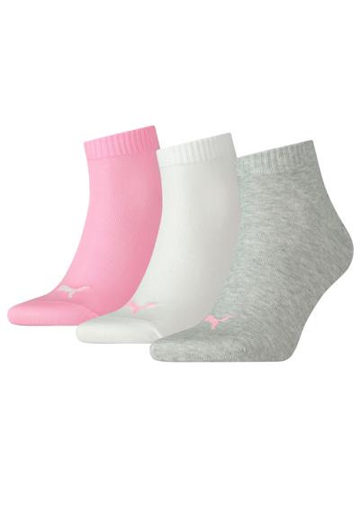 1x hellgrau-meliert, 1x weiß, 1x rosa