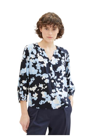 blue cut floral design