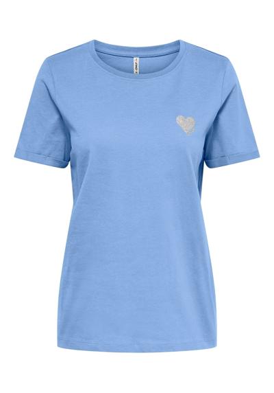 Open Air Print:Silver glitter heart