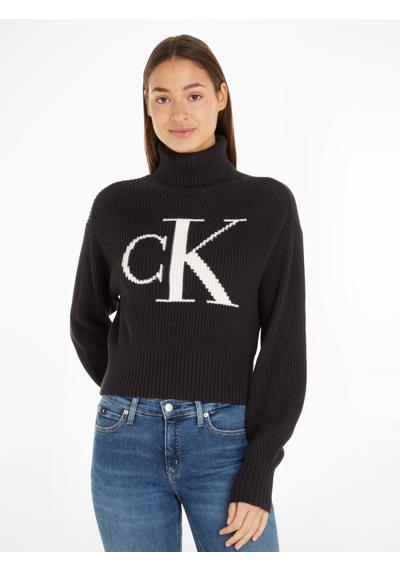 Свитер с высоким воротником »BLOWN UP CK LOOSE SWEATER«