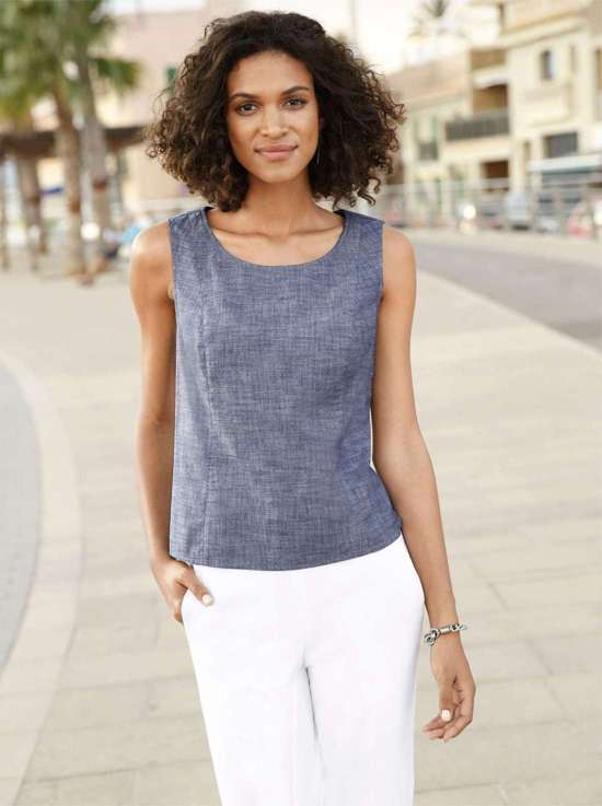 синий джинсовый