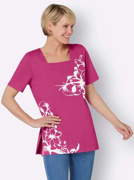 фуксия-белый