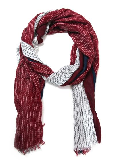 Модный шарф (1 штука) в полоску с мелкими точками.