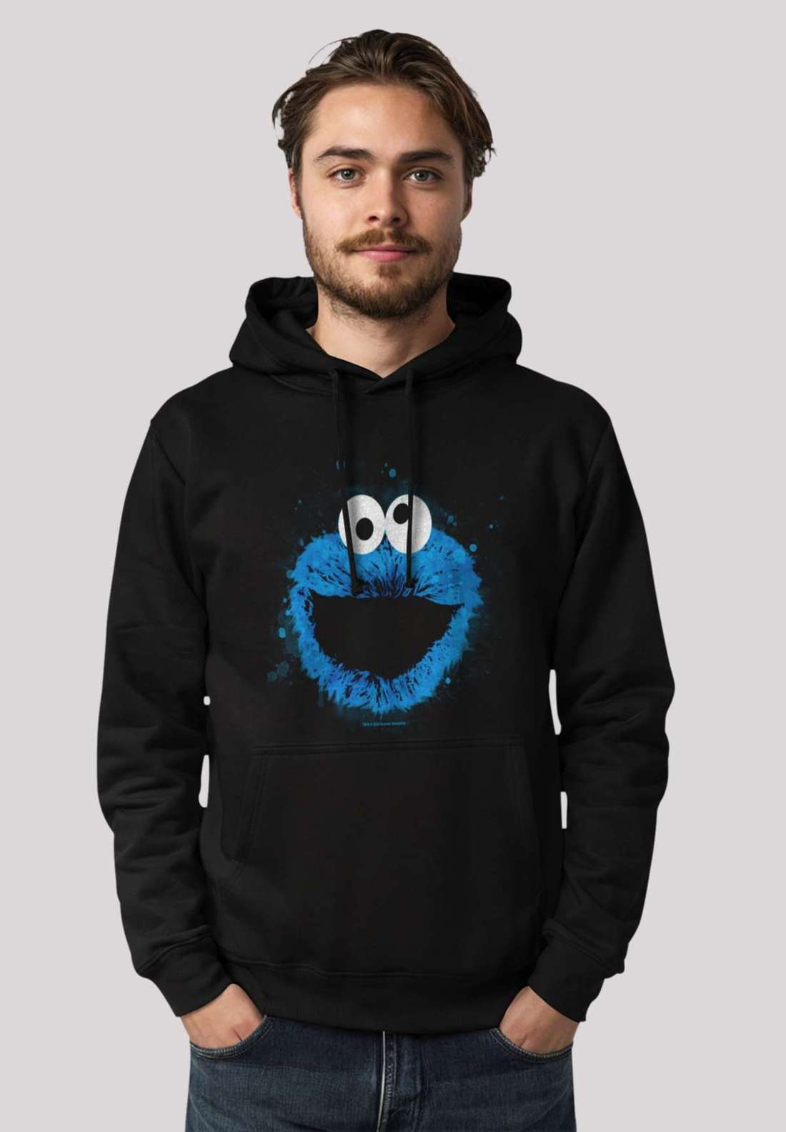 Толстовка с капюшоном Sesamstraße Cookie Monster Watercolor