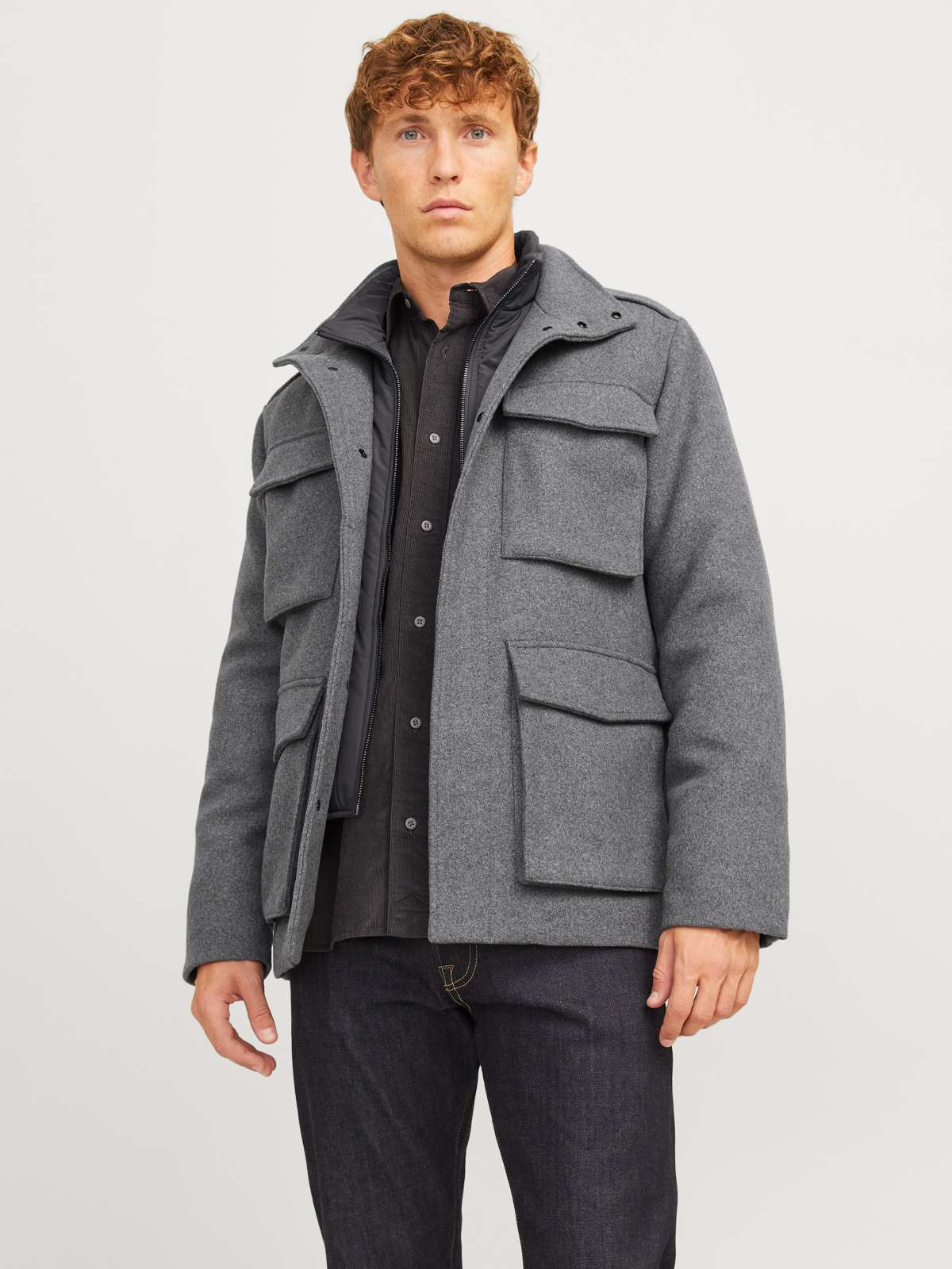 Шерстяная куртка»JPRCCALEX WOOL BLEND FIELD JACKET SN«