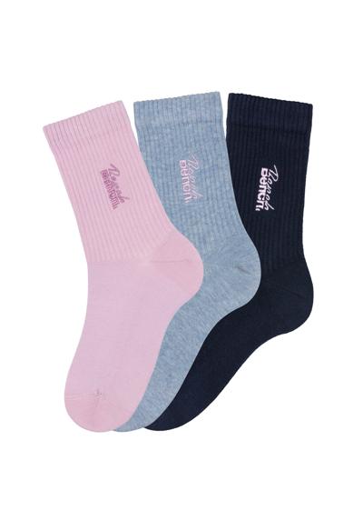 1x marine, 1x hellblau-meliert, 1x rosa