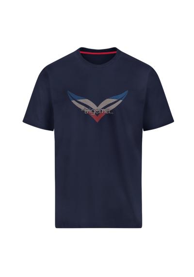 футболка TRIGEMA T-Shirt mit großem Logo-Print