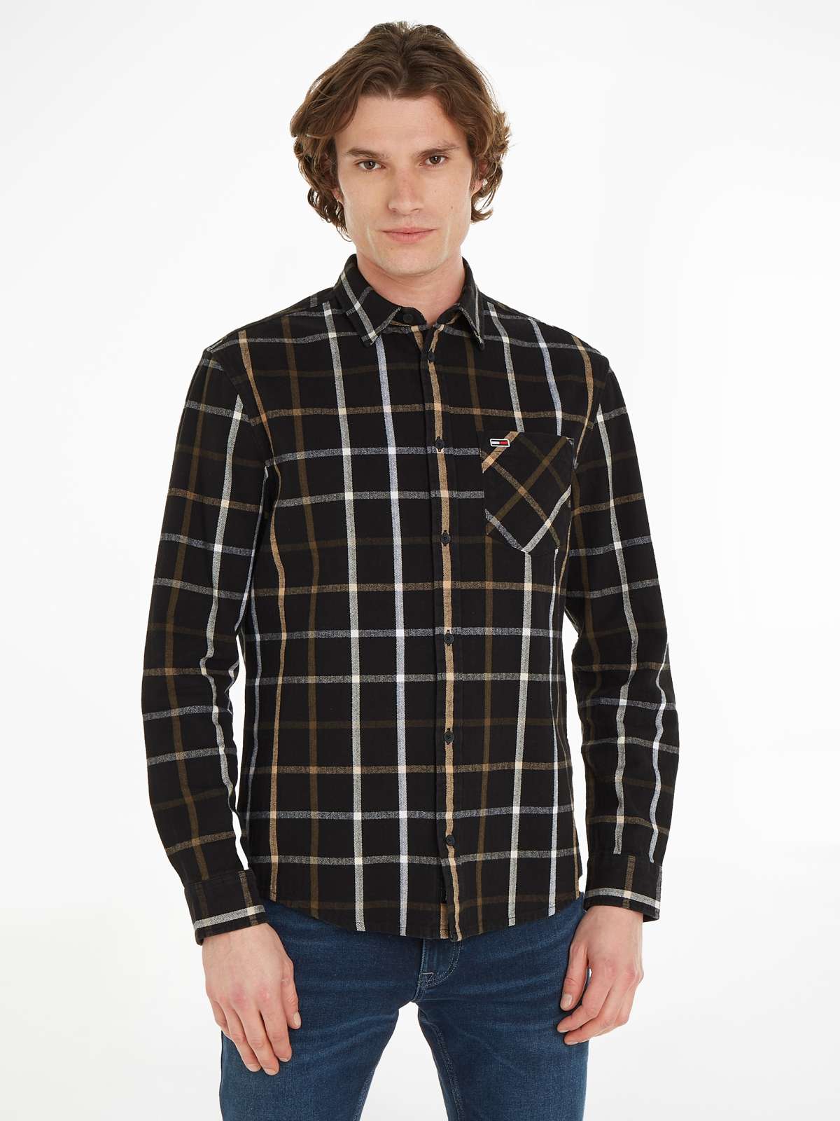 Фланелевая рубашка с нагрудным карманом TJM REG CHECK FLANNEL SHIRT