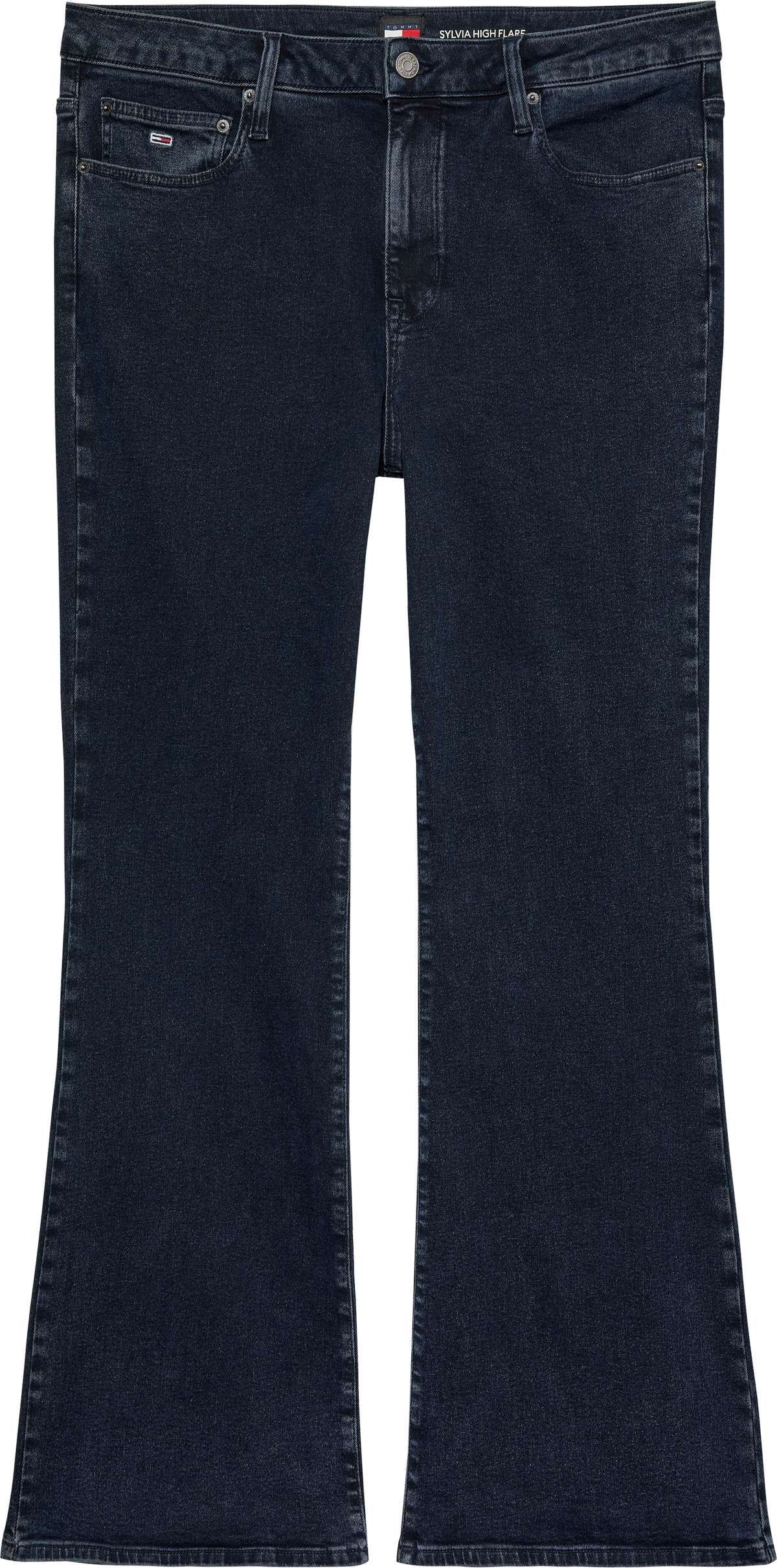 Расклешенные джинсы больших размеров с пятью карманами.
