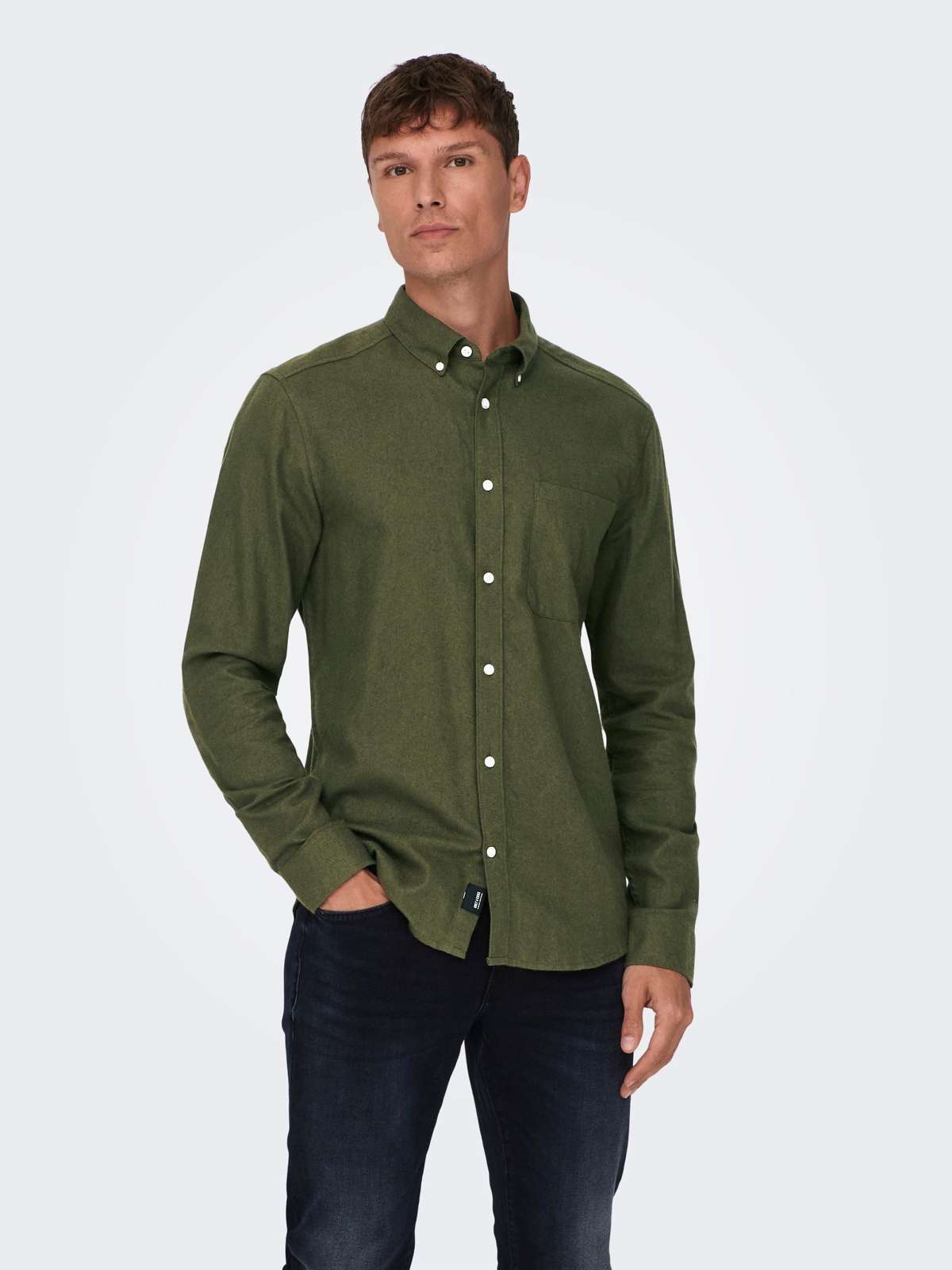 Рубашка с длинным рукавом»ONSGUDMUND SLIM 1-PKT SOLID SHIRT NOOS«