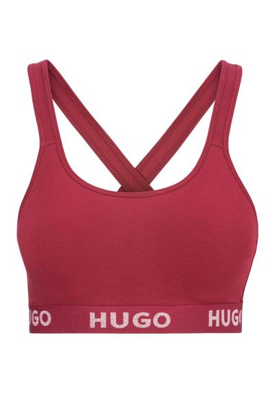 Бюстгальтер-бралетт с логотипом HUGO на поясе. BRALETTE PADDED SPOR