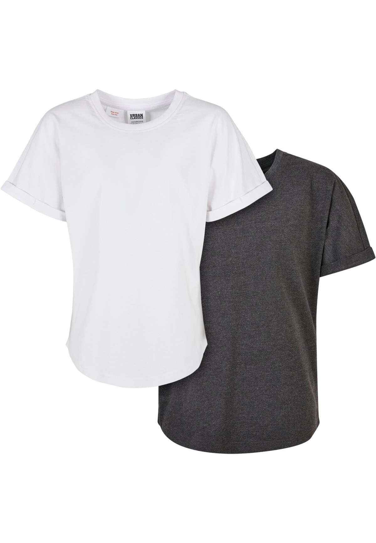 Рубашка с коротким рукавом »Urban Classics Herren Boys Long Shaped Turnup Tee 2-Pack«