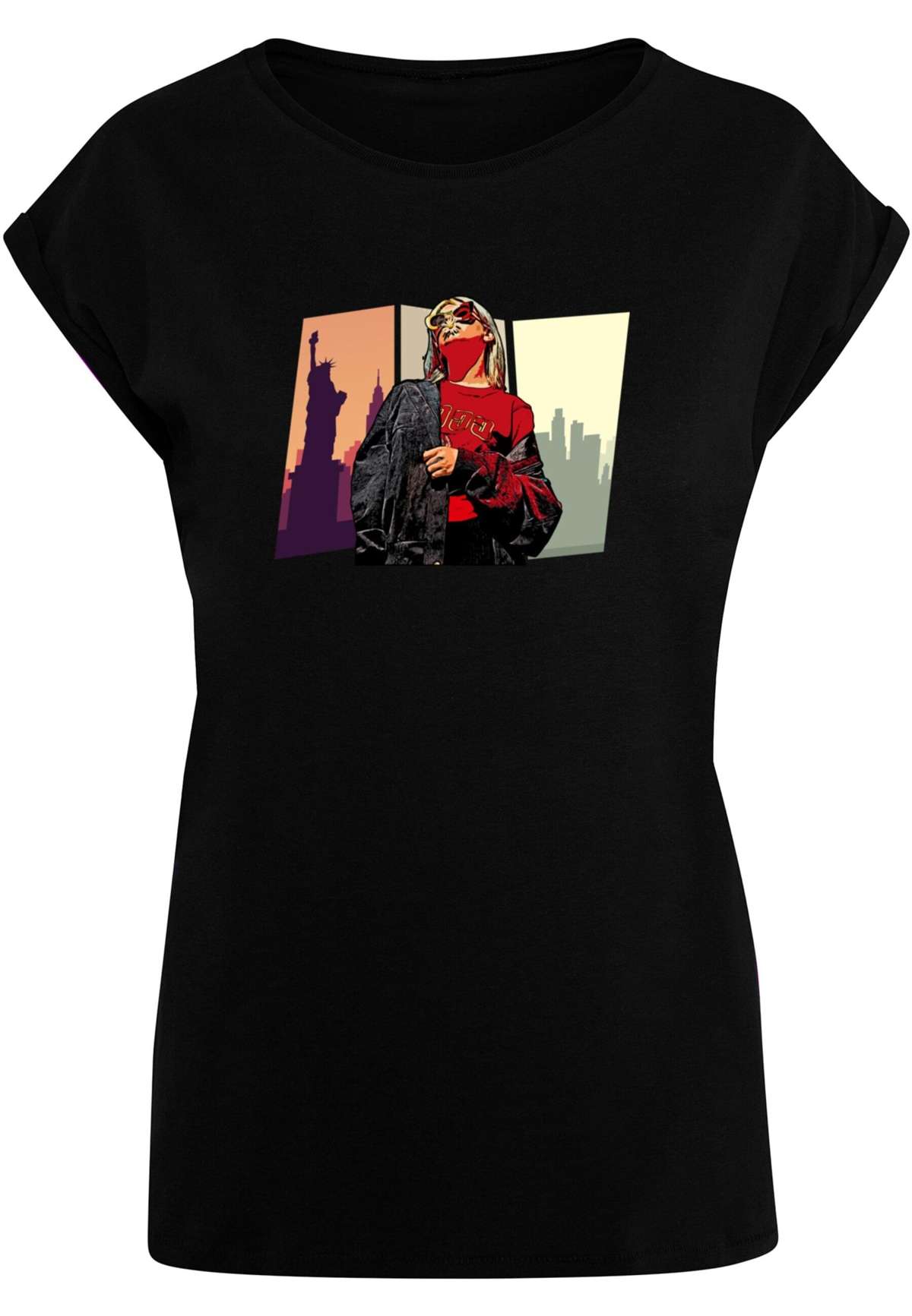 футболка Damen Laides Grand Red Girl Extended Shoulder Tee