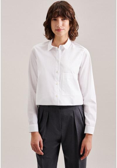 Блуза-рубашка, воротник с длинными рукавами, однотонная