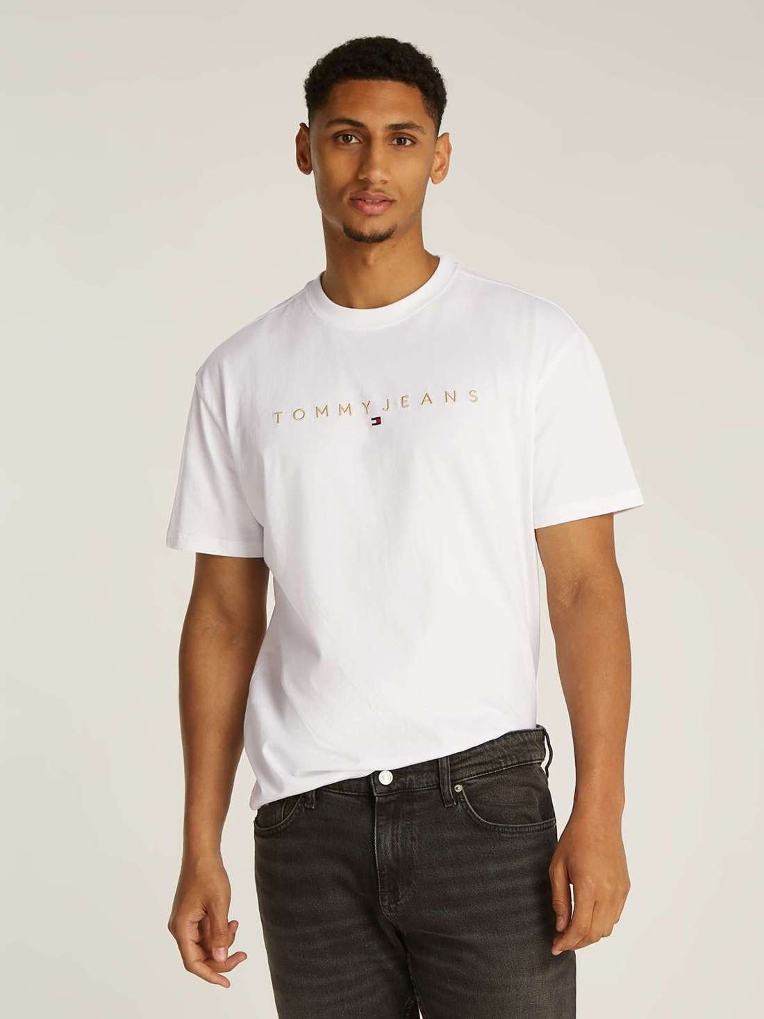 футболка TJM REG GOLD LINEAR LOGO TEE EXT