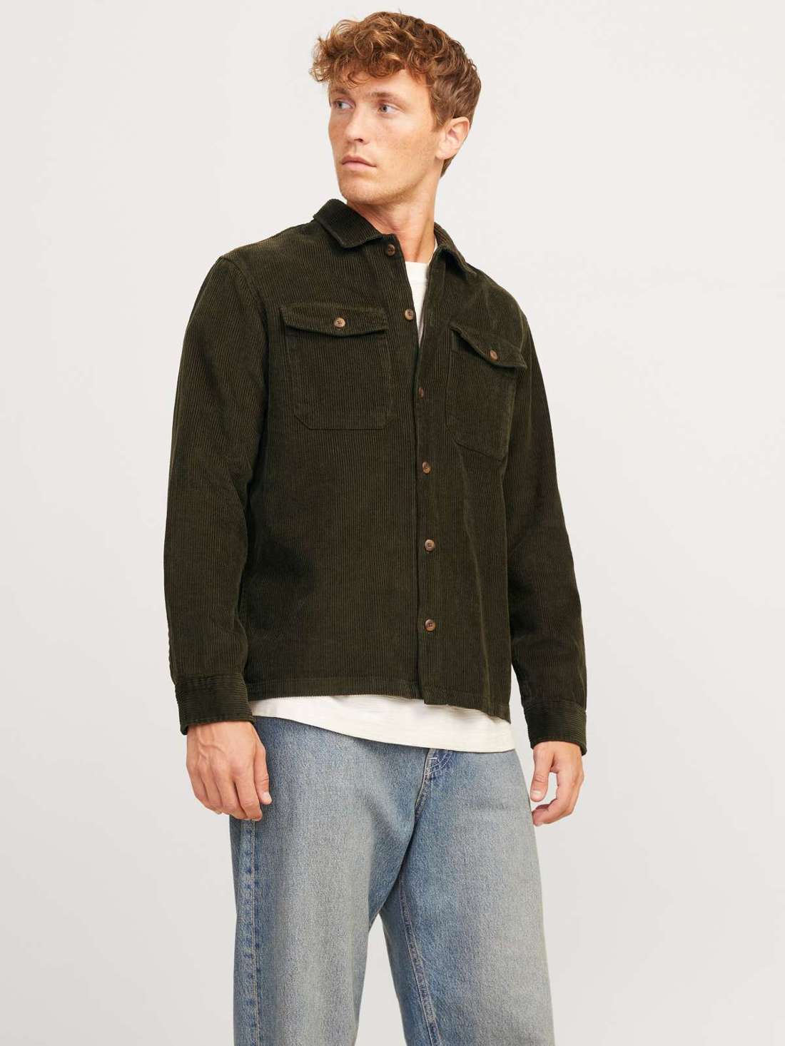 Рубашка с длинным рукавом JJEEDDIE CORDUROY OVERSHIRT LS SN