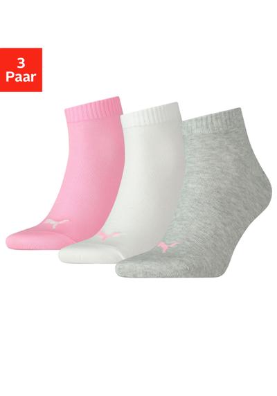 1x hellgrau-meliert, 1x weiß, 1x rosa