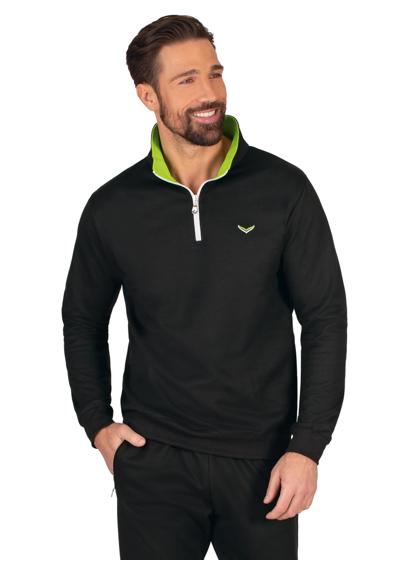 толстовка TRIGEMA Sweatshirt mit Kragen und Reißverschluss