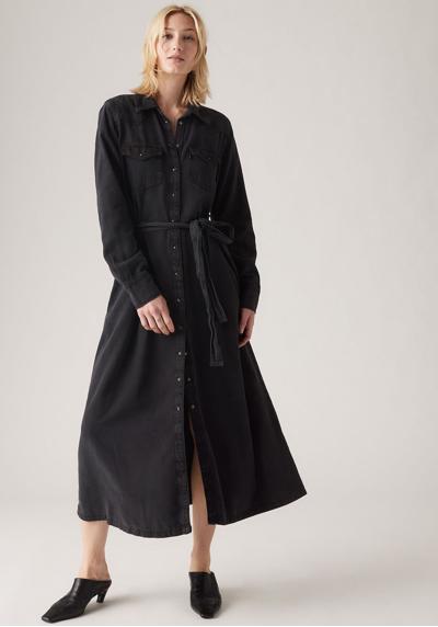 Джинсовое платье с поясом QUINNEY DENIM DRESS