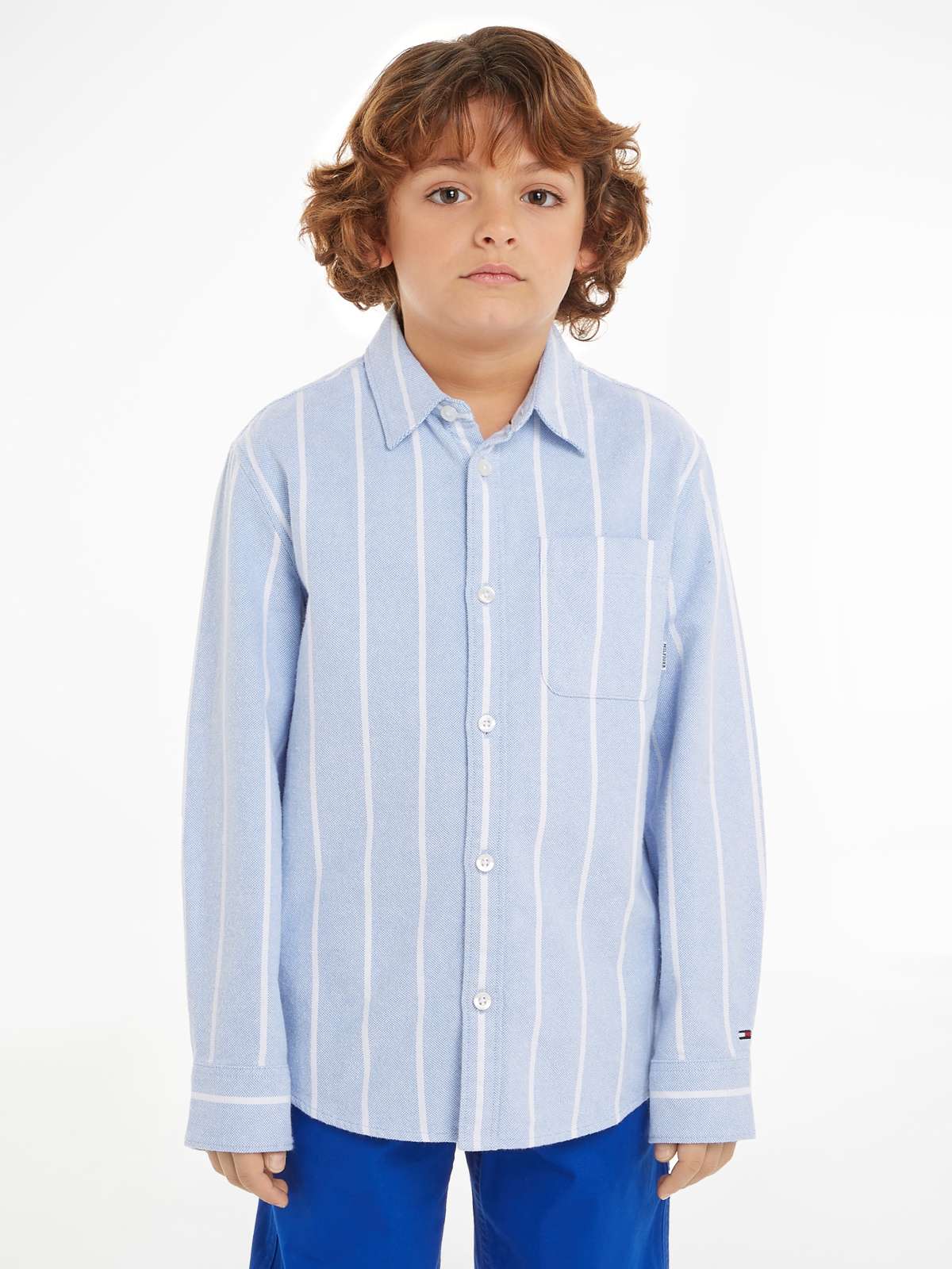 Рубашка с длинными рукавами детская до 16 лет с тиснением логотипа