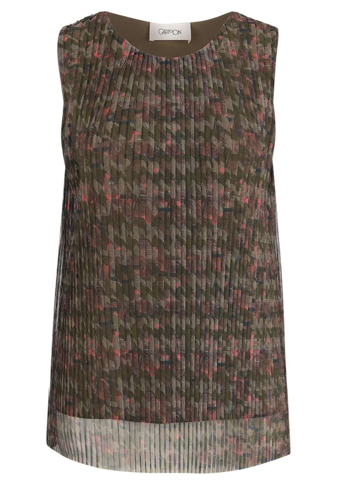 футболка Printshirt mit Plissee