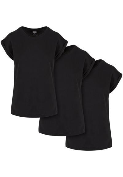 футболка »Urban Classics Damen Ladies Extended Shoulder Tee 3-Pack«