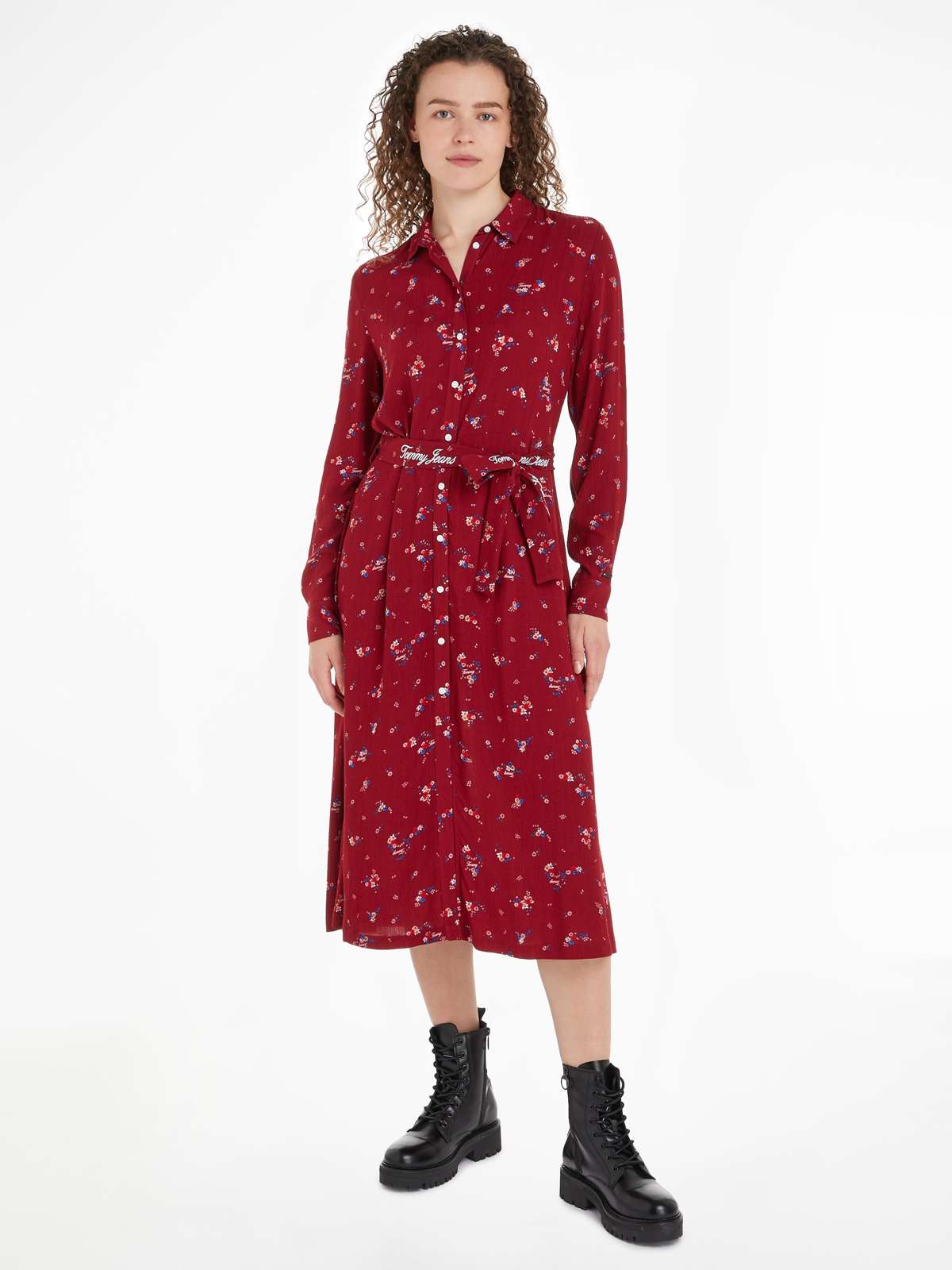 Платье-рубашка »TJW FLORAL BELT SHIRT DRESS EXT«