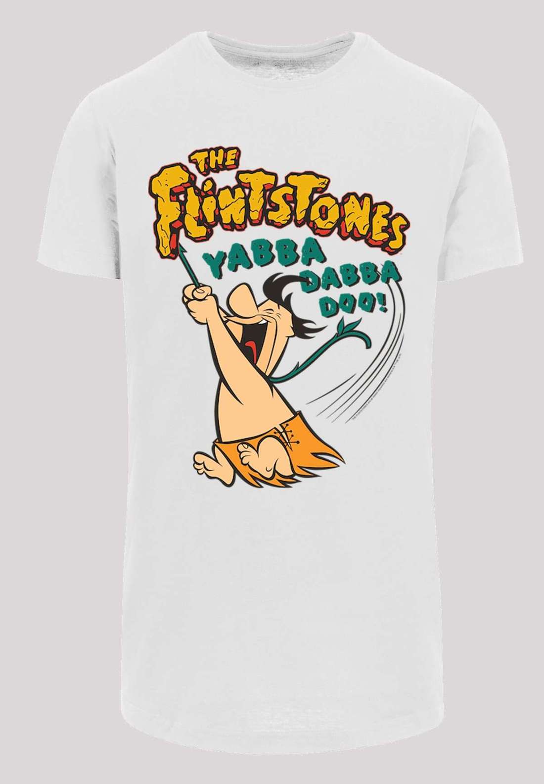Рубашка с коротким рукавом Herren Fred Yabba Dabba Doo -WHT with Shaped Long Tee