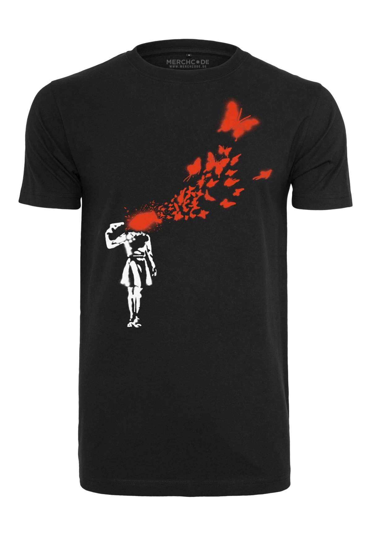 футболка»Herren Brandalised - Banksy?s Graffiti Butterfly Tee«