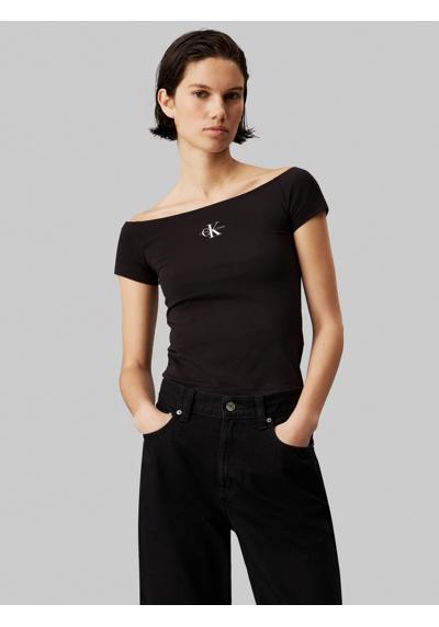 Топ-рубашка с логотипом MONOLOGO SLIM BARDOT TOP