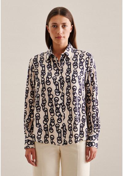 Блуза-рубашка, воротник-цепочка с длинными рукавами