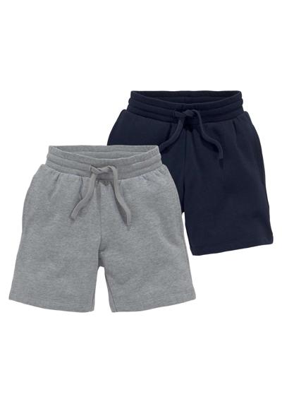 Спортивные бермуды, (комплект, 2 шт.), в мягком свитшоте