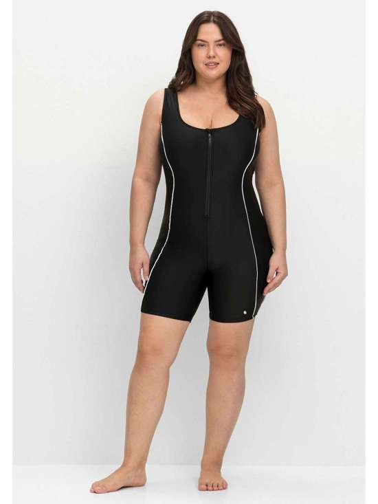 Короткий купальник на молнии Große Größen