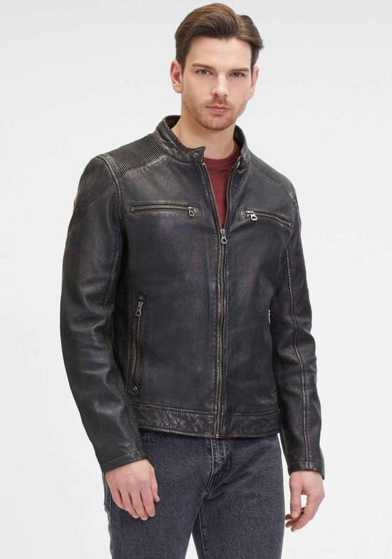Кожаная куртка в винтажном стиле GMDerran 2