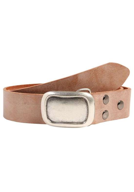 Кожаный ремень со сменной застежкой. Rechteck Eingefasst Silber