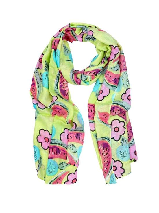 Модный шарф насыщенного зеленого цвета Melone