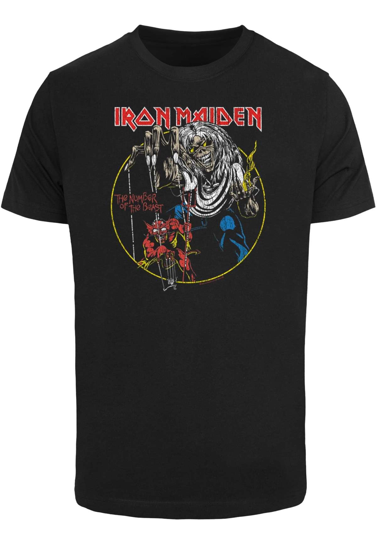 футболка»Herren Iron Maiden - Colours Circle T-Shirt Round Neck«