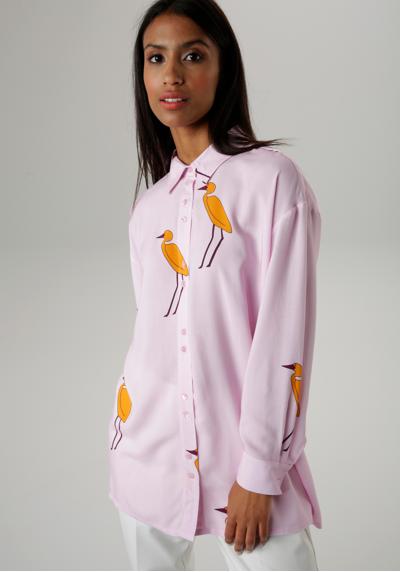 Блузка-рубашка с анималистическим принтом и фасоном оверсайз - НОВАЯ КОЛЛЕКЦИЯ