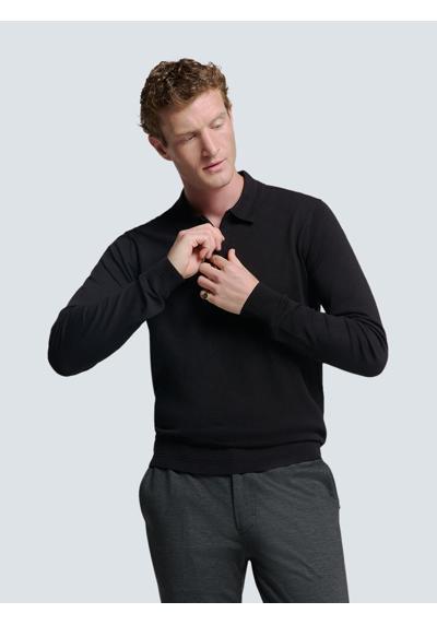 Свитер с круглым вырезом»No Excess Polo-Pullover mit halbem Rei?verschluss«