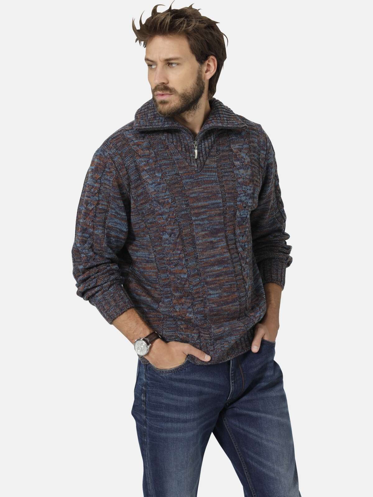 Тройер с кабельным узором Pullover VENELARI