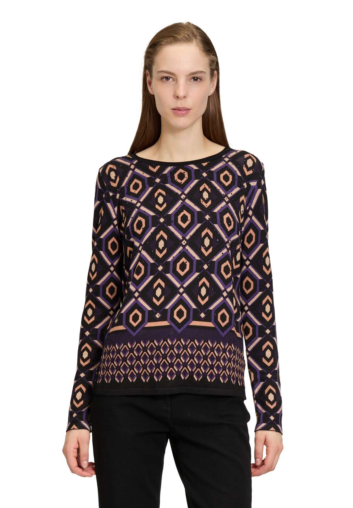 Вязаный свитер Feinstrickpullover mit Aufdruck