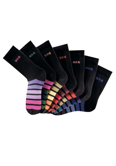 Носки для отдыха (упаковка 7 пар) с ярким полосатым рисунком.