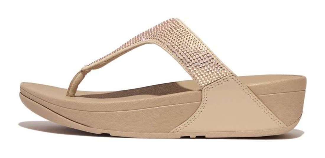 Дианетта LULU CRYSTAL EMBELLISHED TOE-POST SANDALS - HOTFIX